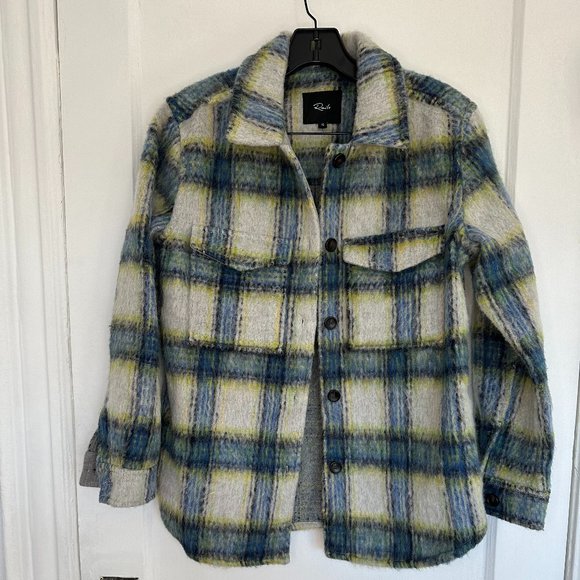 Rails Blue/yellow/white plaid jacket - Picture 3 of 13